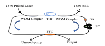 Schematic of the experimental setup to produce tunable laser at 1.9 µm band